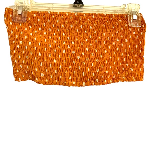 Maxi Skirt & Tube Top Set | Burnt Orange Polka Dot Flowy Sexy Date Summer Cute - Picture 3 of 13